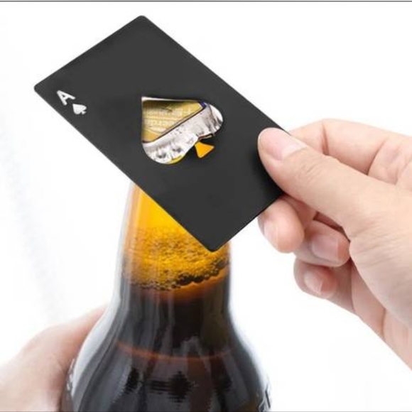 Ace Of Spades Bottle Opener Credit Card Size Pocker Cap Opener Portable NEW - Picture 1 of 4